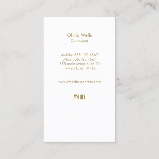 Modern Waterverf Ocean Wave Visitekaartje (Achterkant)