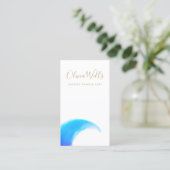 Modern Waterverf Ocean Wave Visitekaartje (Staand voorkant)