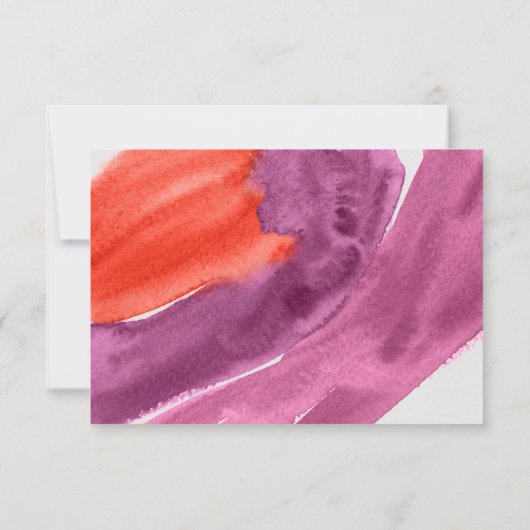 Modern Waterverf Paars Bedankkaart (Achterkant)