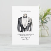 Modern Waterverf pak groomsman voorstel Kaart (Staand voorkant)