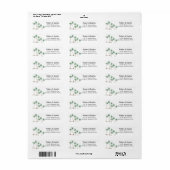 Modern Waterverf Palmboom Retouradreslabel Etiket (Full Sheet)