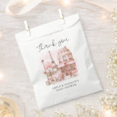 Modern Waterverf Parijse Cafe Dank u Bedankzakje (Geknipt)