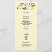 Modern Waterverf Pastel Gele Citroenen & Blad Menu (Achterkant)