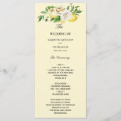 Modern Waterverf Pastel Gele Citroenen & Blad Menu (Voorkant)