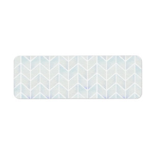 Modern waterverf pastel mint chevron patroon etiket