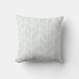 Modern waterverf pastel mint chevron patroon kussen