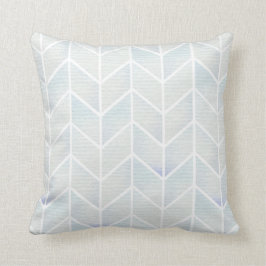 Modern waterverf pastel mint chevron patroon kussen