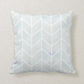 Modern waterverf pastel mint chevron patroon kussen