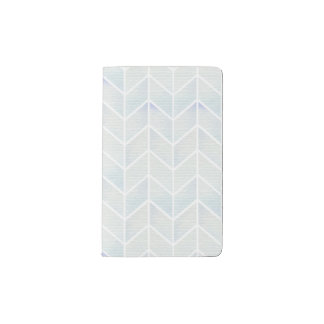 Modern waterverf pastel mint chevron patroon pocket moleskine notitieboekje