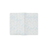 Modern waterverf pastel mint chevron patroon pocket moleskine notitieboekje (Geopend)