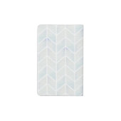 Modern waterverf pastel mint chevron patroon pocket moleskine notitieboekje (Achterkant)