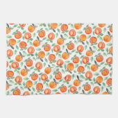 Modern Waterverf perzikpatroon Theedoek (Horizontaal)