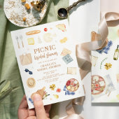 Modern Waterverf Picknick Vrijgezellenfeest Kaart