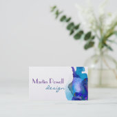 modern waterverf platinum finish visitekaartje (Staand voorkant)