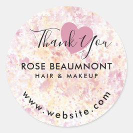 Modern Waterverf Script Classic Ronde Sticker