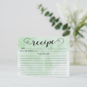 Modern Waterverf Script Vrijgezellenfeest Recept K Briefkaart (Staand voorkant)