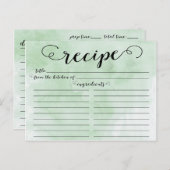 Modern Waterverf Script Vrijgezellenfeest Recept K Briefkaart (Voorkant / Achterkant)