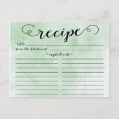 Modern Waterverf Script Vrijgezellenfeest Recept K Briefkaart (Voorkant)
