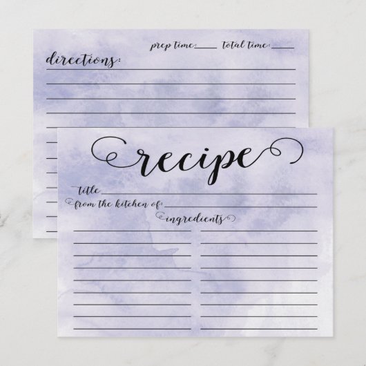 Modern Waterverf Script Vrijgezellenfeest Recept K Briefkaart (Voorkant / Achterkant)