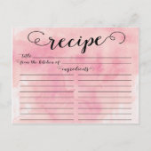 Modern Waterverf Script Vrijgezellenfeest Recept K Briefkaart (Voorkant)