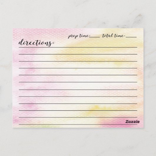 Modern Waterverf Script Vrijgezellenfeest Recept K Briefkaart (Achterkant)