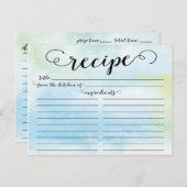 Modern Waterverf Script Vrijgezellenfeest Recept K Briefkaart (Voorkant / Achterkant)