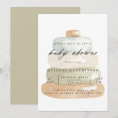 Modern Waterverf Speelgoed Baby shower Kaart (Voorkant / Achterkant)