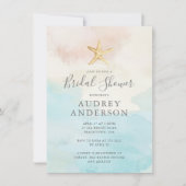 Modern Waterverf strand thema Vrijgezellenfeest Kaart (Voorkant)