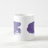 Modern Waterverf swash monogram Koffiemok (Center)