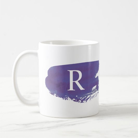 Modern Waterverf swash monogram Koffiemok (Links)