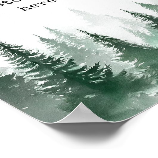 Modern Waterverf Trees Custom Quote poster (Hoek)