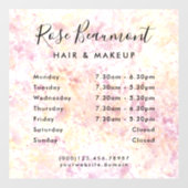 Modern Waterverf - Uurregeling Ramensticker  Raamsticker (Vel)