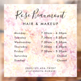 Modern Waterverf - Uurregeling Ramensticker  Raamsticker