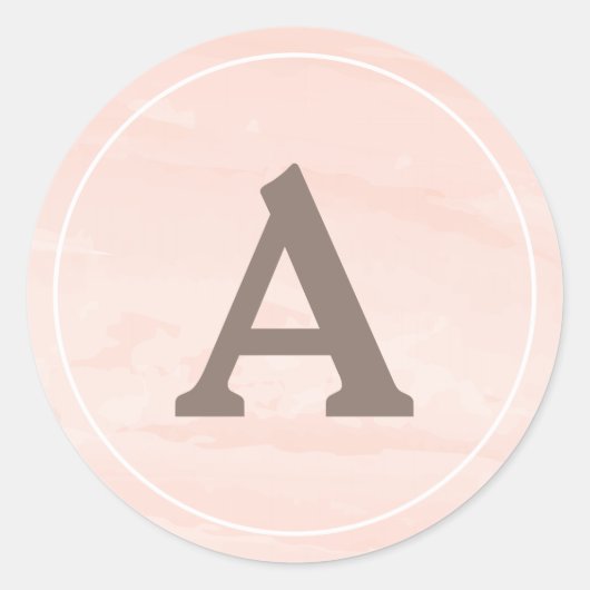 Modern Waterverf Wash | Blush Envelope Seal Ronde Sticker (Voorkant)