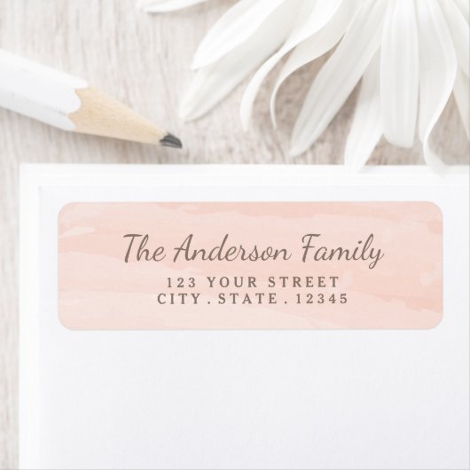 Modern Waterverf Wash | Retouradres blozen Etiket (Insitu)