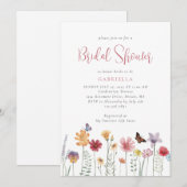 Modern Waterverf Wildflower Vrijgezellenfeest Kaart (Voorkant / Achterkant)