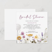 Modern Waterverf Wildflower Vrijgezellenfeest Kaart (Voorkant / Achterkant)