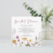 Modern Waterverf Wildflower Vrijgezellenfeest Kaart (Staand voorkant)