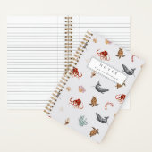 Modern Waterverf Zee leven gepersonaliseerd Notitieboek (Binnen)