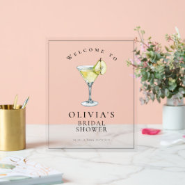 Modern Watervlek Peer Martini Bruidsdouche Bord