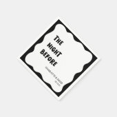 Modern Wave Border zwart-wit repetitie diner Servet (Hoek)