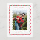 Modern wave Flat Holiday Briefkaart (Voorkant)