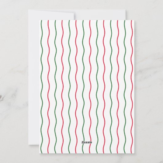 Modern wave Flat Holiday Card Feestdagenkaart (Achterkant)