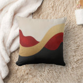 Modern Wave Gold Red Black  Kussen (Deken)