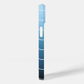 Modern Wave Pattern Calm Blue Gradient Case-Mate iPhone Case (Achterkant / Rechts)