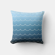 Modern Wave Pattern Lichtblauw naar Navy Gradient