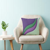 Modern Wave Purple Green  Kussen (Stoel)