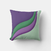 Modern Wave Purple Green  Kussen (Voorkant)