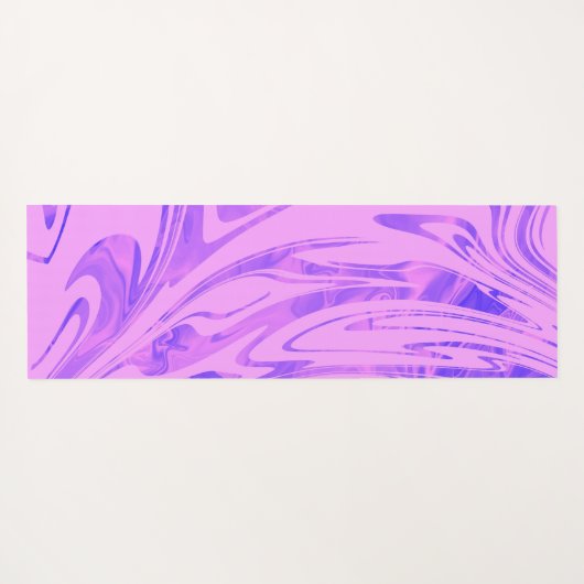 Modern Wave Swirl Pink Yogamat (Achterkant (horizontaal))
