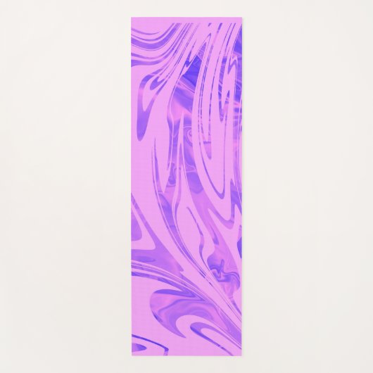 Modern Wave Swirl Pink Yogamat (Voorkant)